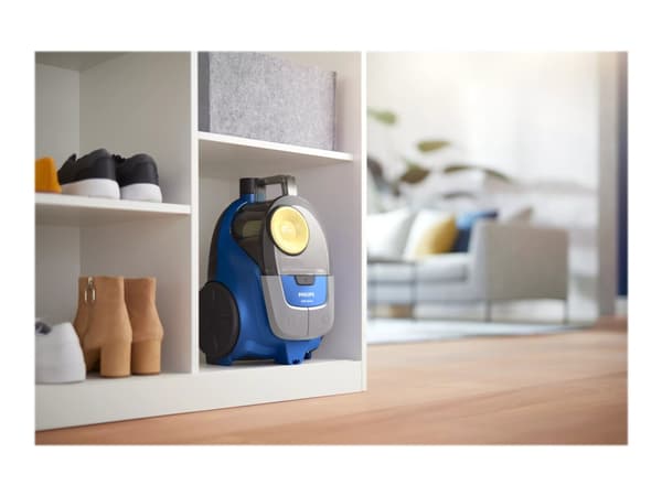 Philips 2000 Series XB2125 - Støvsuger - kanister - uten pose - dark blue/yellow