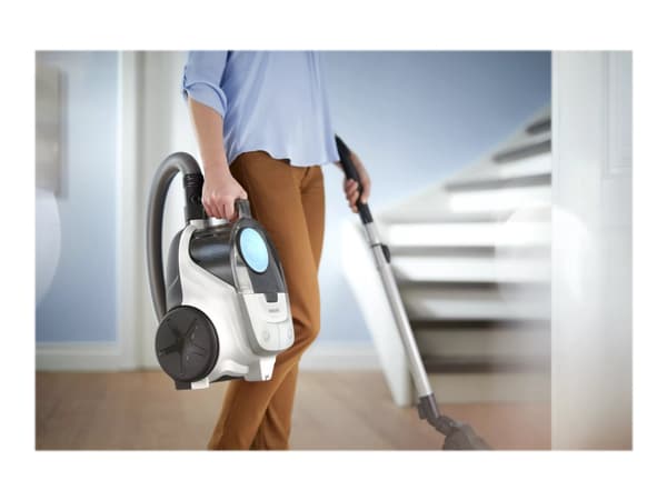 Philips 2000 Series XB2122 - Støvsuger - kanister - uten pose - arktisk hvitt / himmelblå