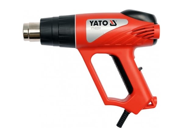 Yato YT-82291, Varmluftspistol, Pistolhåndtak, II, Sort, Rød, 500 l/min, 550 °C
