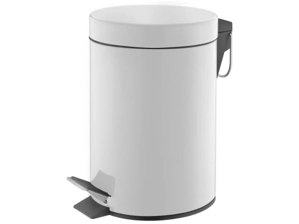 Søppelbøtte med pedal T-Y0112M, 12 l hvit, OKKO