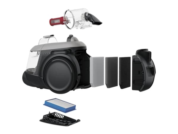 Electrolux EL61A4UG, Pussiton, Harmaa, 9 m, Liuku, 2 renkaita, Kuiva