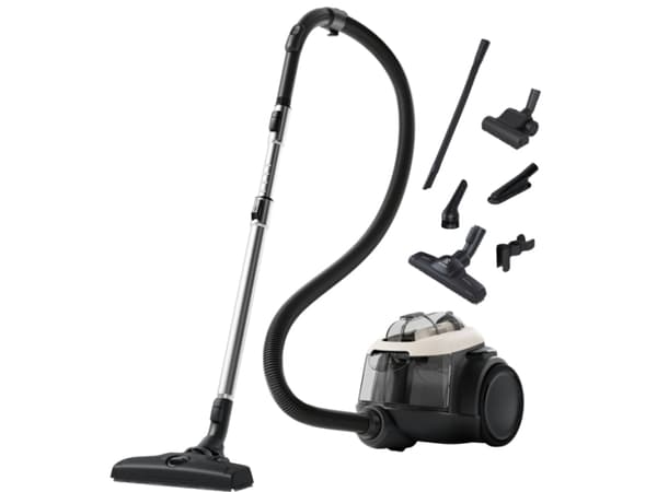 Electrolux EL61H4SW, Pussiton, Musta, Valkoinen, 9 m, Liuku, 2 renkaita, Kuiva musta, Valkoinen