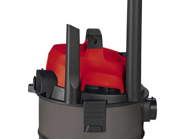 Einhell TH-VC 1815, 1250 W, Trummdammsugare, Torr&våt, 15 l, 80 dB, Svart, Grå, Röd