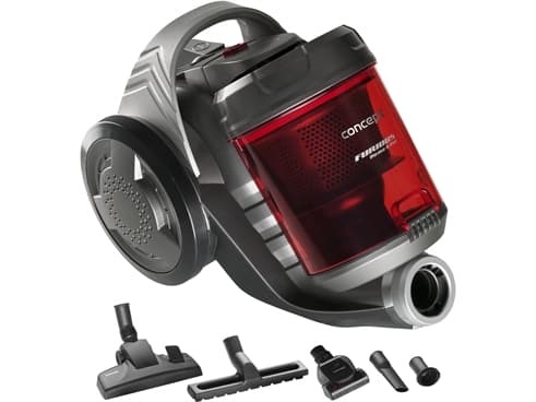 Concept VP5150, 800 W, Trommelvakuum, Tørr, Uten pose, 2 l, HEPA Grå, Rød