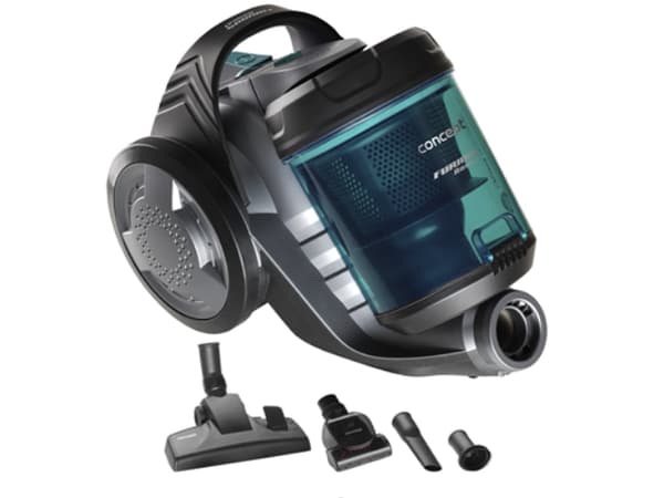 Concept VP5151, 800 W, Trommelvakuum, Tørr, Uten pose, 2 l, HEPA Blå, Grå