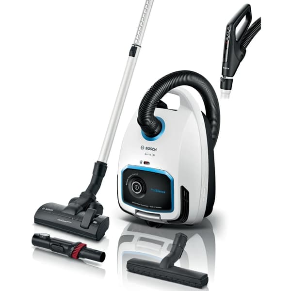 Bosch Støvsuger med pose, ProSilence, Hvit Serie 6 Pro Silence BGB6SIL1 Hvit