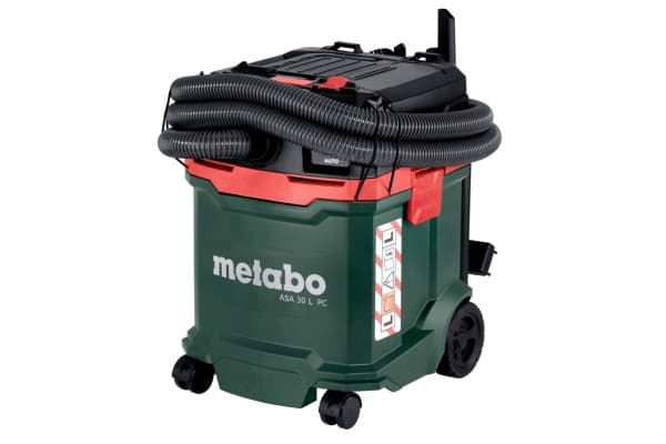 Metabo ASA 30 L PC, 1200 W, Trummdammsugare, Torr&våt, 30 l, 78 dB, Svart, Grön, Röd