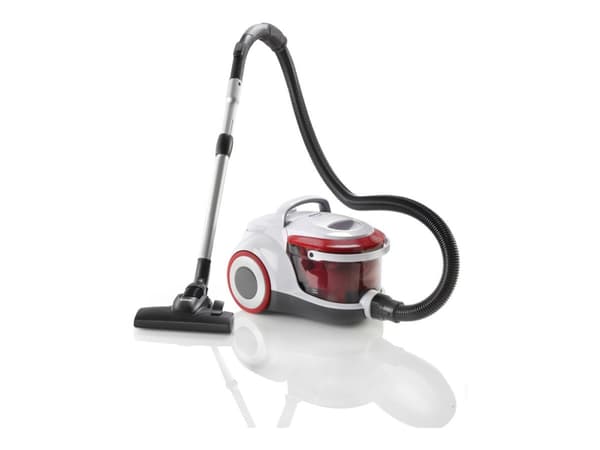 Gorenje VCEB01GAWWF, Sylinteripölynimuri, Kuiva, Pussiton, 3 L, HEPA, Vesi, Suodatus Punainen, Valkoinen