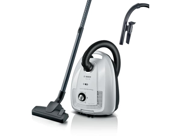 Bosch Serie 4 BGL38WH2, 600 W, Cylinderdammsugare, Torr, Dammpåse, 4 l, Hygienfilter Hvit