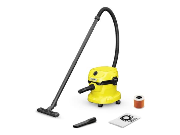 Kärcher WD 2 Plus V-12/6/18/C - Støvsuger - kanister - pose / uten pose - gul