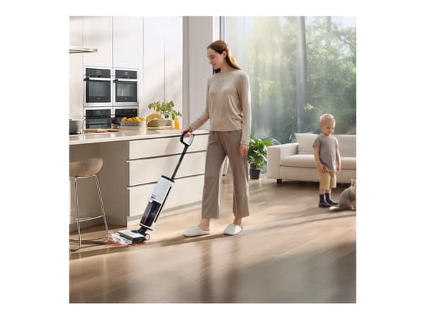 Tineco FLOOR ONE S7 Steam Plus - Gulvrenser - pinne - uten pose - uten kabel - hvit/svart