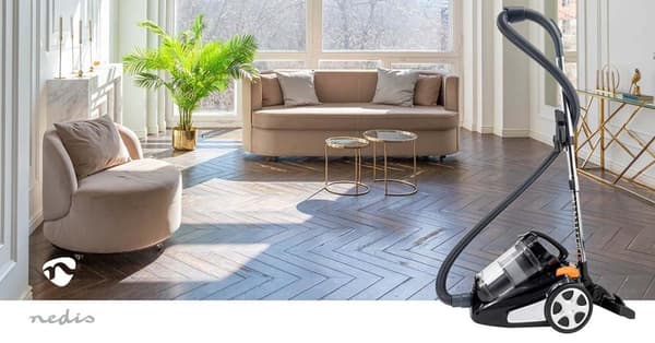 Nedis Pölypussiton pölynimuri | Pölypussiton | 700 W | Pölykapasiteetti: 3.0 l | Yhdistelmäharja | Toimintasäde: 8.50 m | HEPA ilmansuodatin | Antrasi
