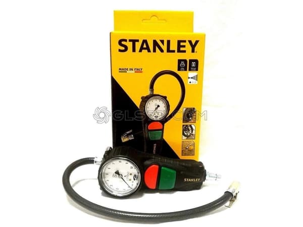 Pneumatic tire inflator STANLEY, with pressure gauge, 10 bar, 100 l/min, homologated