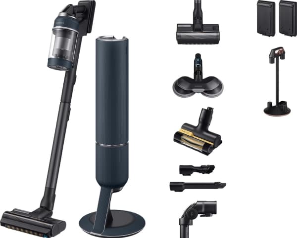 Samsung BESPOKE Jet Plus pro extra VS20B95973B - Støvsuger - pinne/håndholdt (2-i-1) - uten pose - 580 W - uten kabel - black/satin navy - 2 batterie