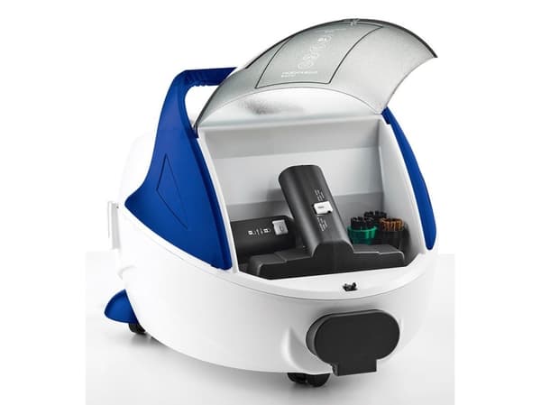 Polti Pro 100 Eco Power, Cylinderångtvätt, Svart, Blå, Vit, Knappar, Rotations-, Teleskopisk, Gjuten aluminium, 1900 W