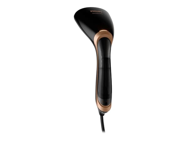 Philips Steam&Go 1 300 W, jopa 24 g/min Kannettava vaatehöyrystin, Höyryharja, 0,07 L, 1 min, Musta, Kulta, 24 g/min, 3 m