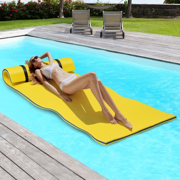 Vattenmatta, 87"x36"x1.5", Gul