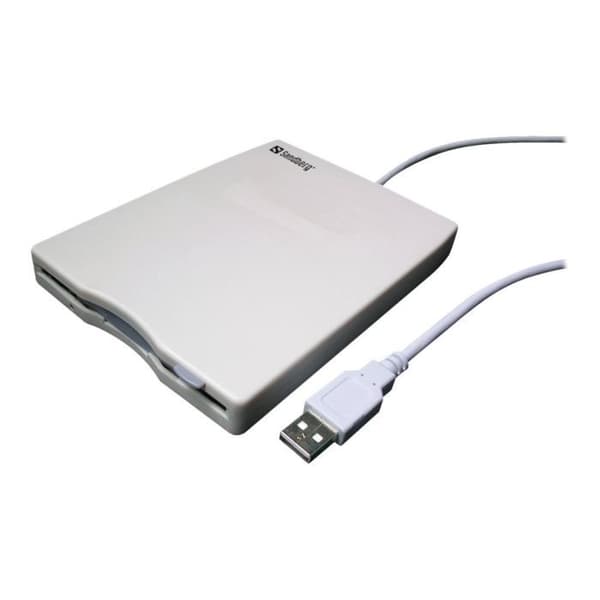 USB-diskläsare - SANDBERG - Floppy Mini Reader - Extern - Kompatibel med 1,44 MB disketter - Svart