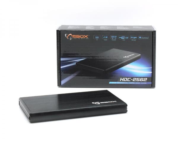 Sbox HDC-2562B 2.5 External HDD Case Blackberry Black Sort
