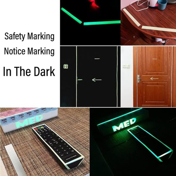 50mm selvlysende tape 5 meter Glow In Dark