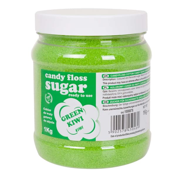 Värillinen vihreä kiivimakuinen sokerihapon 1kg