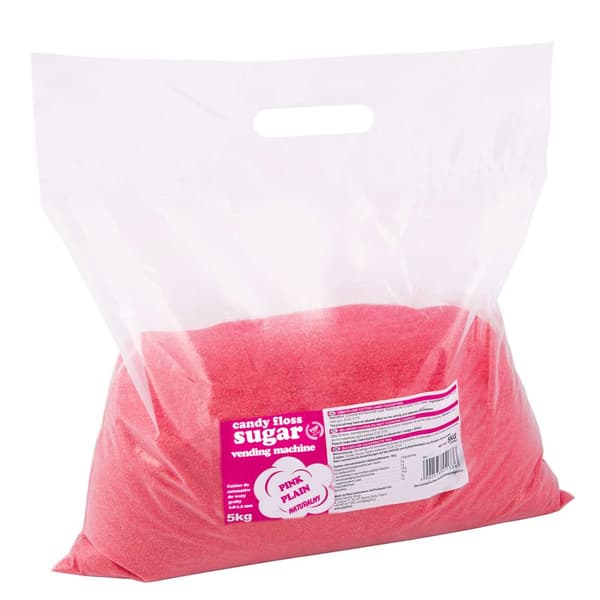 Sukker til bomuldsmaskinen, granulering 0,8-1,2 mm, naturlig smag RØD 5 kg