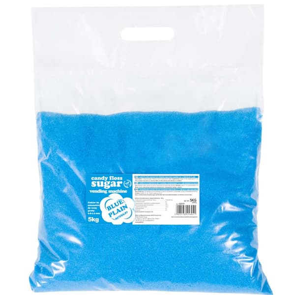 Sokeri hattarakoneeseen, rakeistus 0,8-1,2 mm, luonnollinen maku SININEN 5 kg