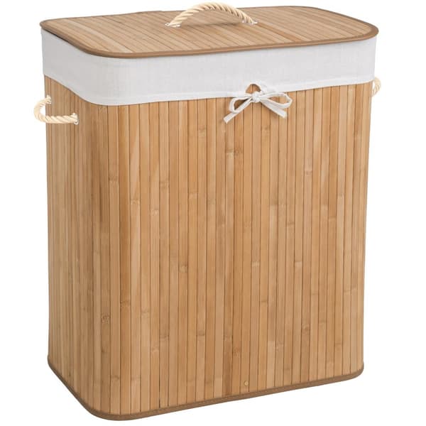 Vasketøjskurv med låg - 100 L,beige
