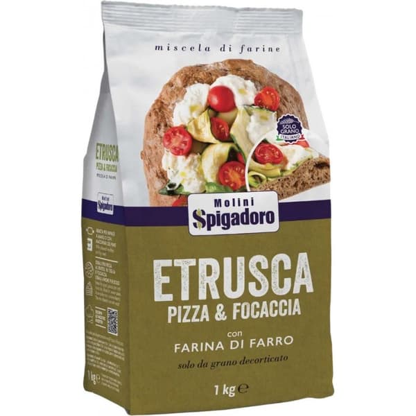 Mel til italiensk pizza og focaccia Etruskisk melblanding 1 kg Spigadoro