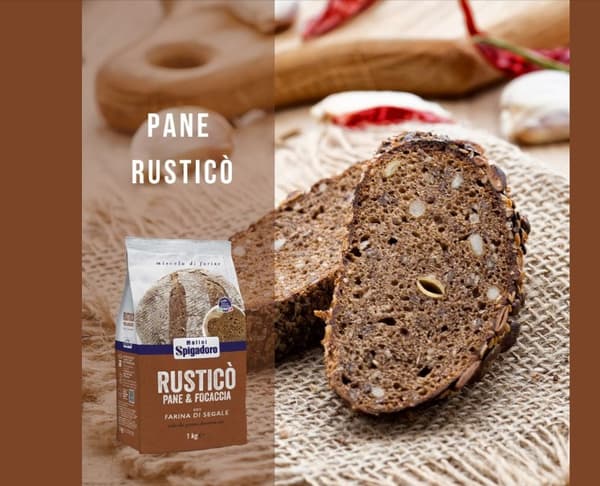 Rustikt Mjöl 100% Italienskt Mjöl Mix Italienskt till bröd 1kg