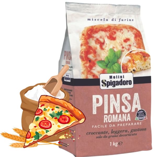 Mjöl för pizzadeg Blanda för att tillaga Spigadoro Pinsa 1 kg