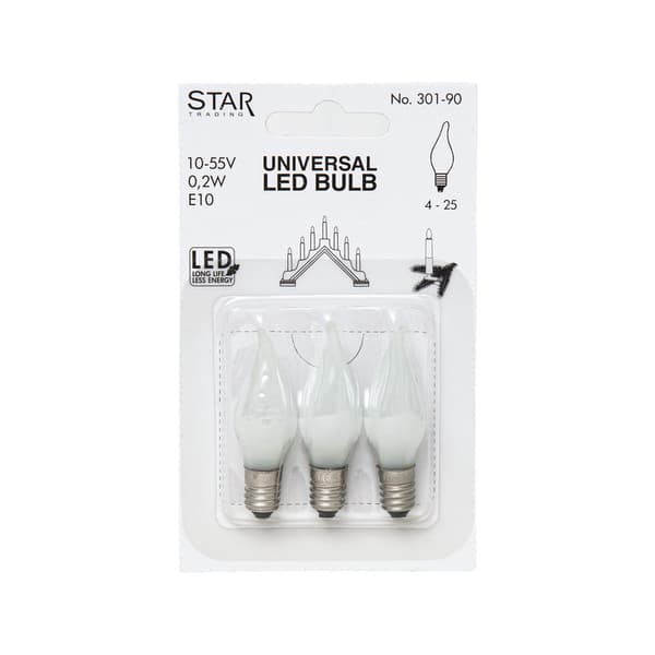 14-pack LED-lampor till Adventsljusstake Elsnåla E10 Uni 10-55V