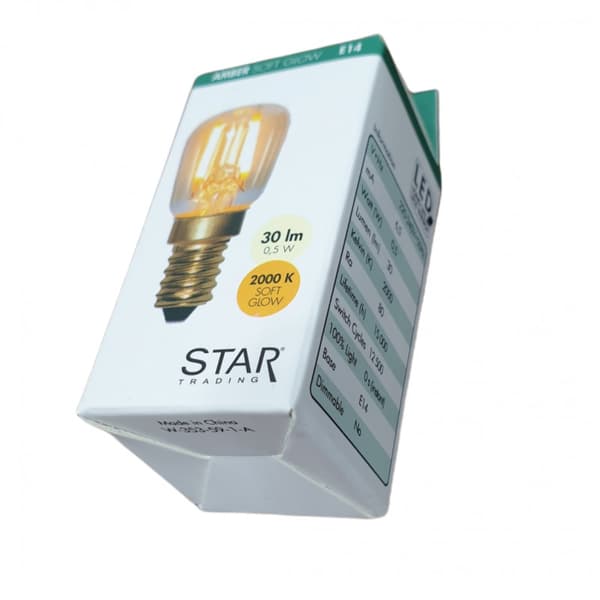 1st LED-Lampa Amber E14 DECOLED för fönster- och bordslampor mm
