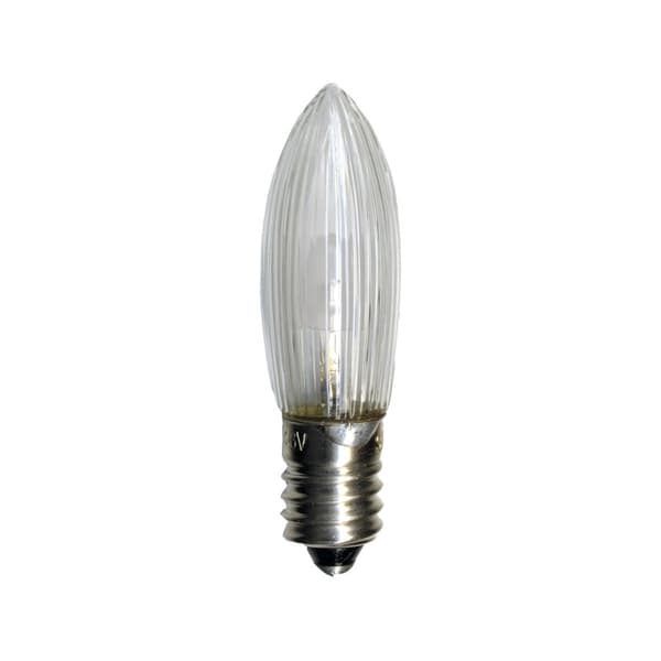 Strömsnåla 3-pack LED-lampa klassisk räfflad stil E10, 10-55volt