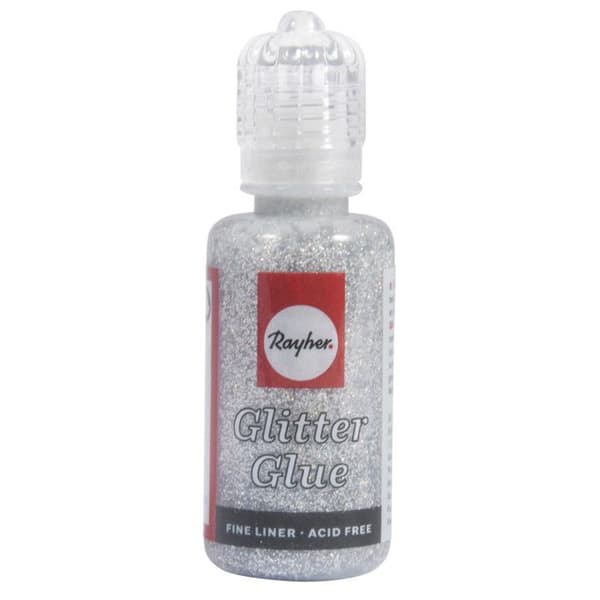 Metallic glitter glue Silver 20 ml