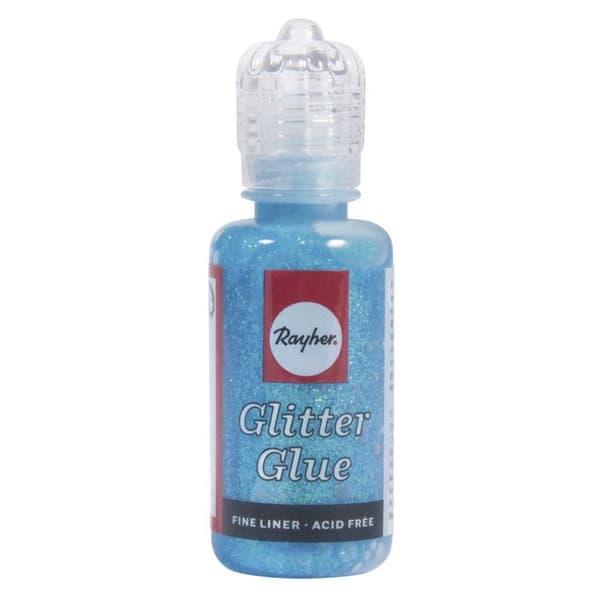 Skimrad med iriserande glitter Ljusblå 20 ml