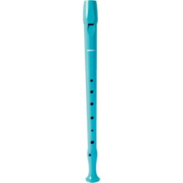 Flöjt - HOHNER - 9508 - Ljusblå färg - Grön och genomskinlig fodral - Tyskt fingeringsystem