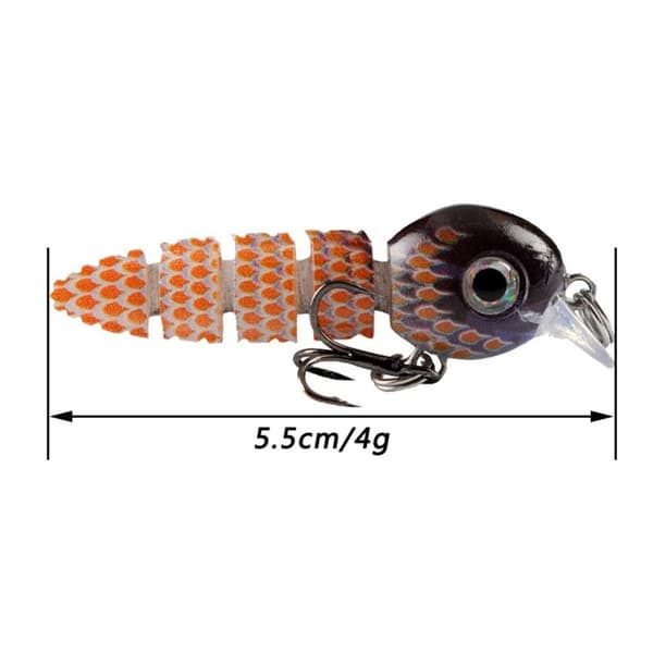5 st Fiskedrag bete naturtrogen Crankbait med förvaringslåda