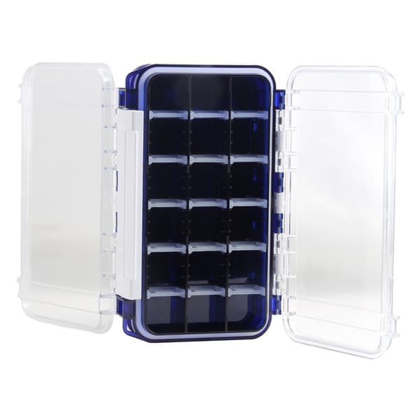 17,5x10,5x4cm Oppbevaringsboks for fiskelokk Fiskekrok Agn Dobbeltsidig
