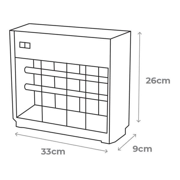 Elektrisk Myggeskræmmer EDM Sølvfarvet (33 x 9 x 26 cm)