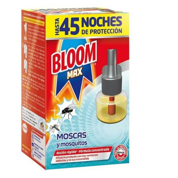 Elektroninen Hyttyskarkotin Bloom Bloom Max Moscas Mosquitos 45 Yö 1 osaa 18 ml