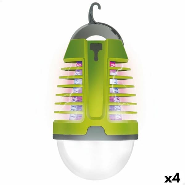 Myggdreperlampe Aktive Plast 9 x 15 x 9 cm (4 enheter)
