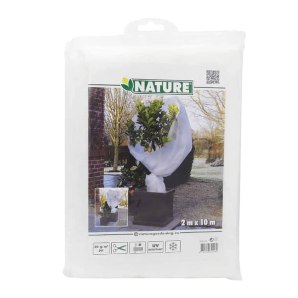 Skyddspresenning Nature 6030118 Vit polypropen Plast 2 x 10 m