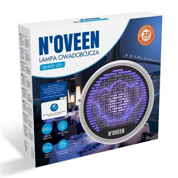 Hyönteisansalamppu N'oveen IKN951 Harmaa Metalli 20 W