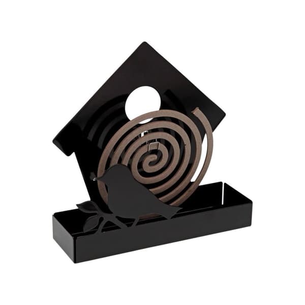 Tuki hyttyskierukoille Versa Musta Metalli 5 x 17 x 17 cm Lintu