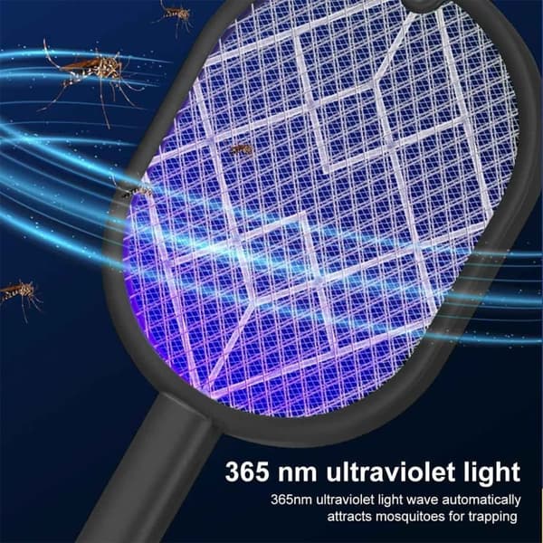 OBOSOE Electric Mosquito Racket, Fly Swatter Racket Ladattava Bug Zapper Racket Mosquito Trap Light Ladattava Mosquito Trap Light