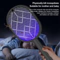 Pikkukuva 6 / 6: OBOSOE Electric Mosquito Racket, Fly Swatter Racket Ladattava Bug Zapper Racket Mosquito Trap Light Ladattava Mosquito Trap Light
