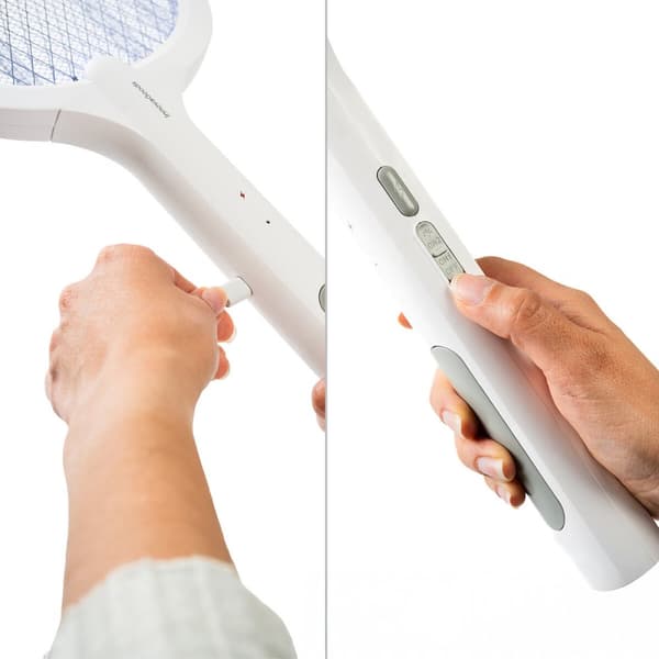 2-i-1 oppladbart insekt drepe racket med UV-lys Elecfly InnovaGoods