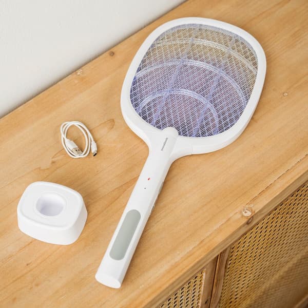 2-i-1 oppladbart insekt drepe racket med UV-lys Elecfly InnovaGoods