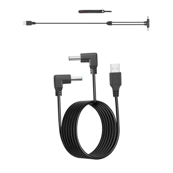 Laddkabel till DJI FPV USB till 2 x DC 1m - Svart
